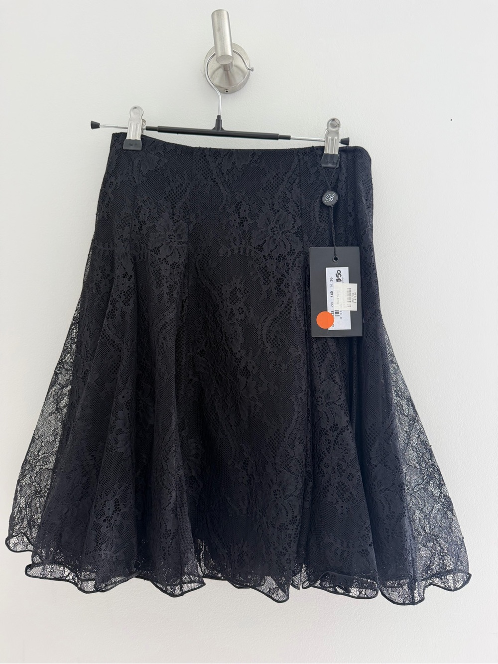 Blumarine Black Lace Skater Skirt